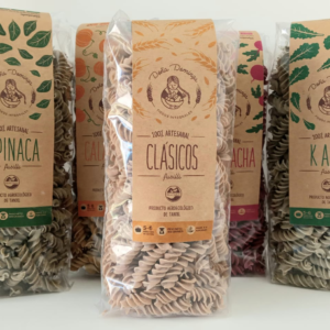 Fideos fusilli Integrales Doña Dominga. 400gr - Sabor Espinaca