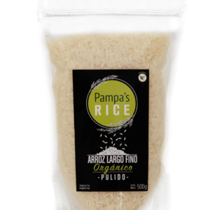 Arroz Integral Orgánico Largo Fino Pulido Pampa's Rice x500grs