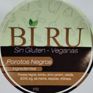 BIRU - Hamburguesas de Porotos negros s/TACC