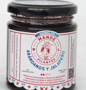 Mermelada de Arándanos y Jalapeños Orgánica Mande Picantes - x230grs