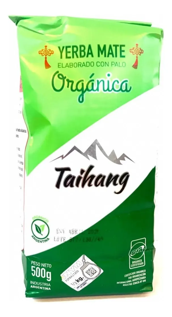 Yerba Mate Orgánica Taihang x500grs.